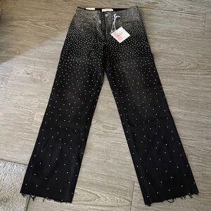 Vervet High-Rise Rhinestone Jeans NWT
